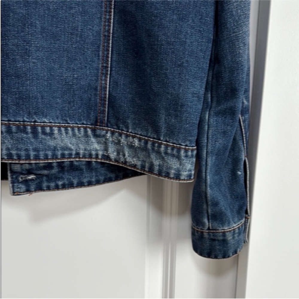 Kensie Jean Jacket Denim Sherpa Collar - Picture 6 of 7